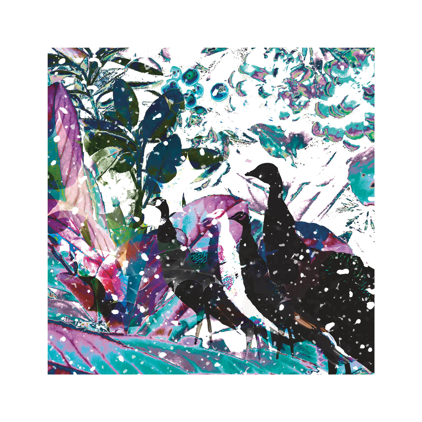 Print Through The Snow Christmas Card